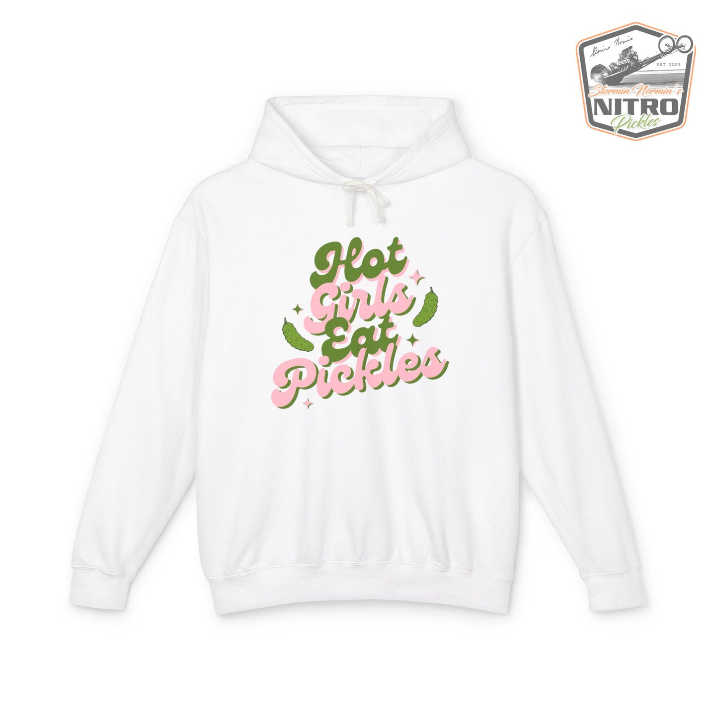 'Hot Girls Eat Pickles' Hoodie - Pink