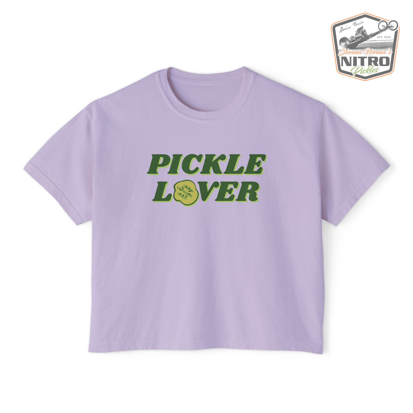 'Pickle Lover' Boxy Crop Tee