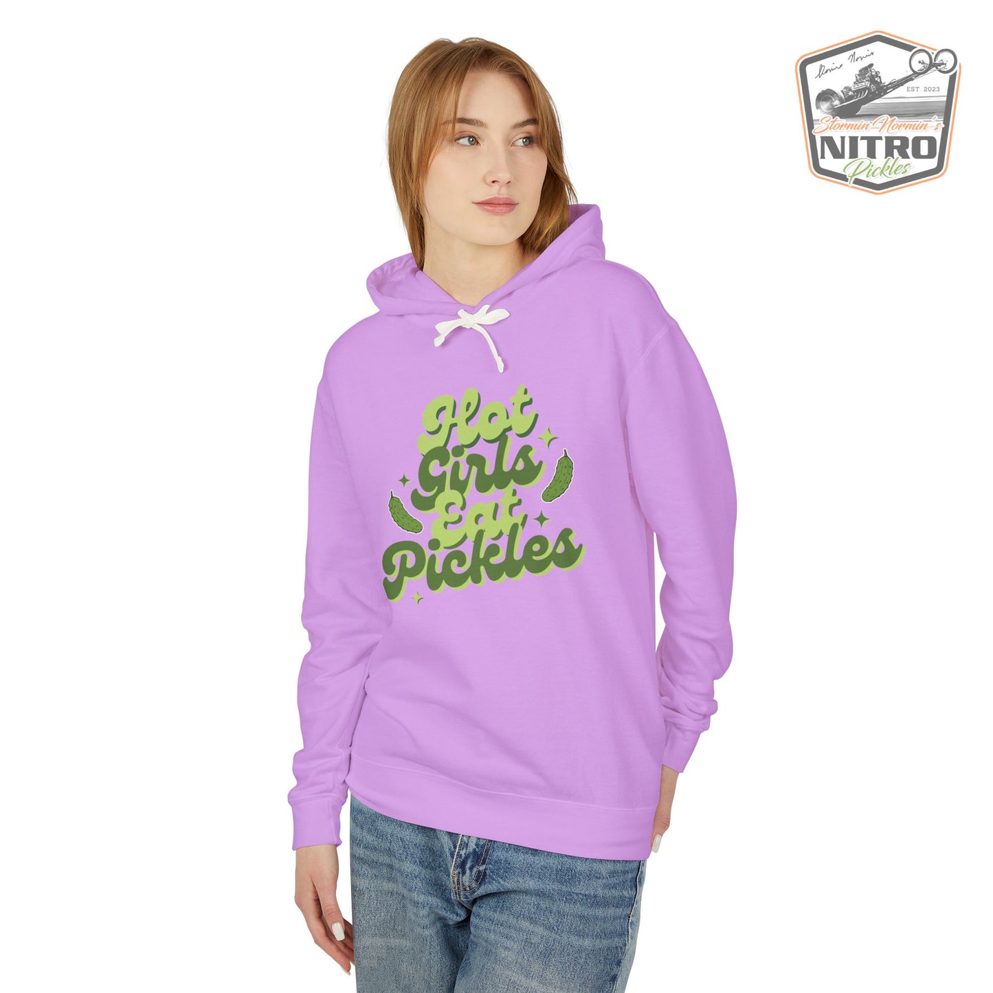 'Hot Girls Eat Pickles' Hoodie - Green