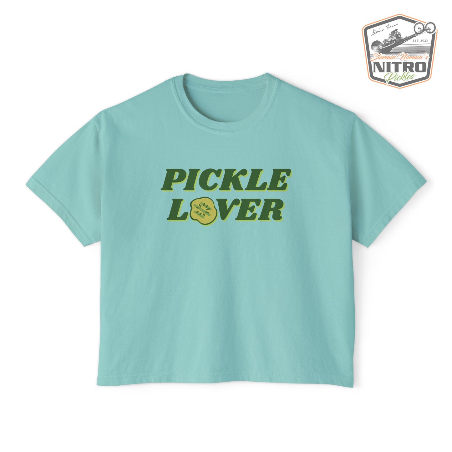 'Pickle Lover' Boxy Crop Tee