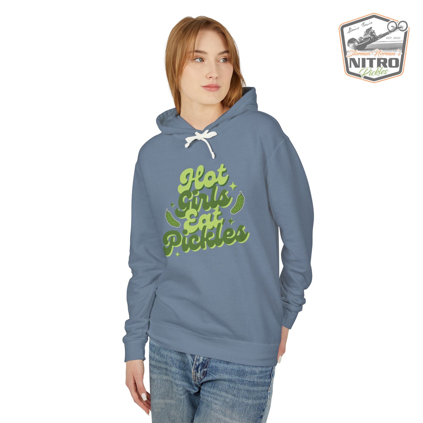 'Hot Girls Eat Pickles' Hoodie - Green