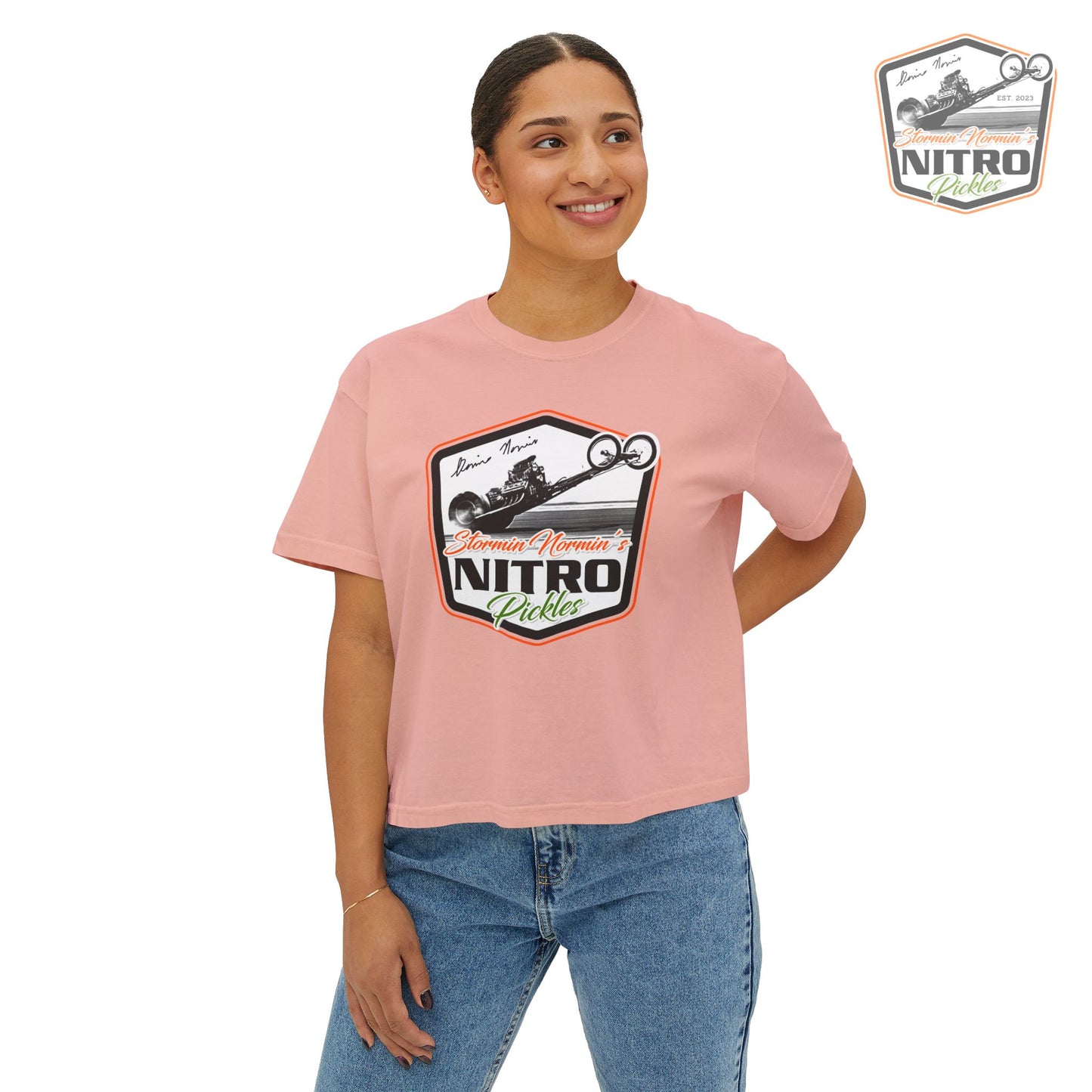 'Stormin Normin's Nitro Pickles' Boxy Crop Tee