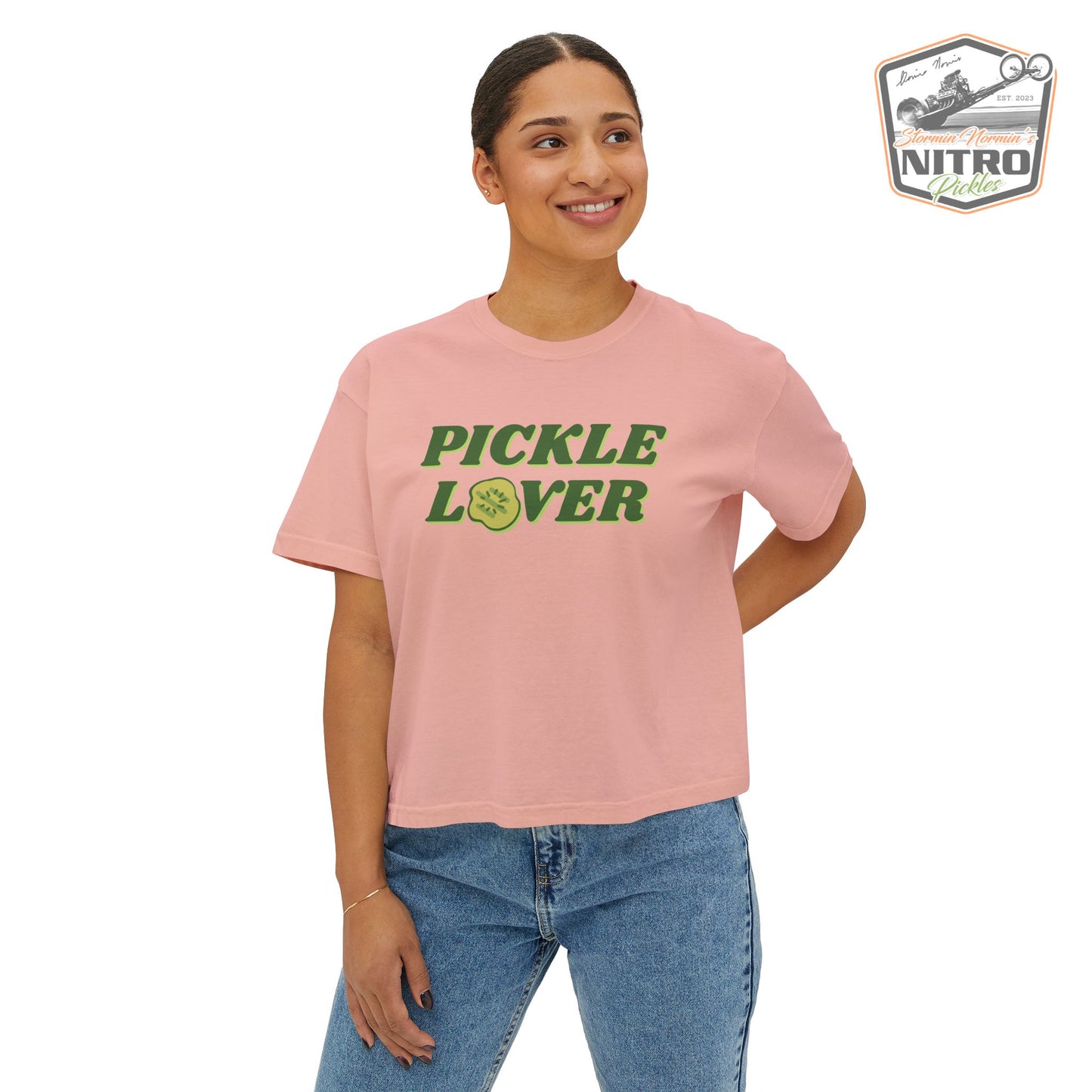 'Pickle Lover' Boxy Crop Tee