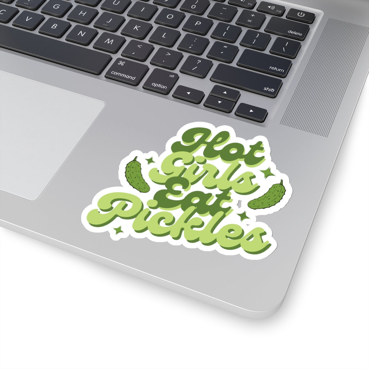 'Hot Girls Eat Pickles' Decal - Green