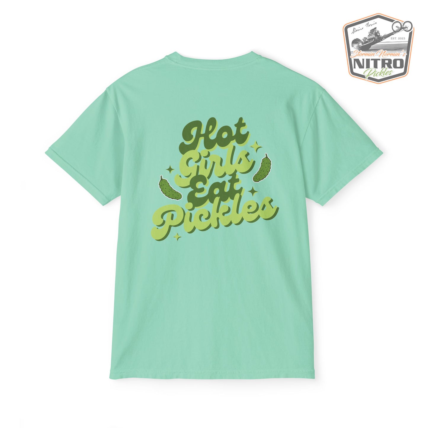 'Hot Girls Eat Pickles' Pocket Tee