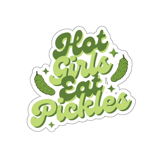 'Hot Girls Eat Pickles' Decal - Green