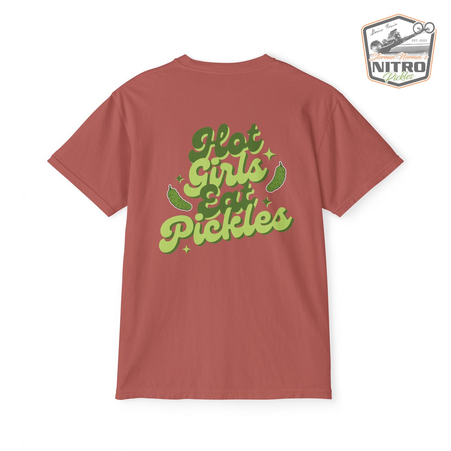 'Hot Girls Eat Pickles' Pocket Tee