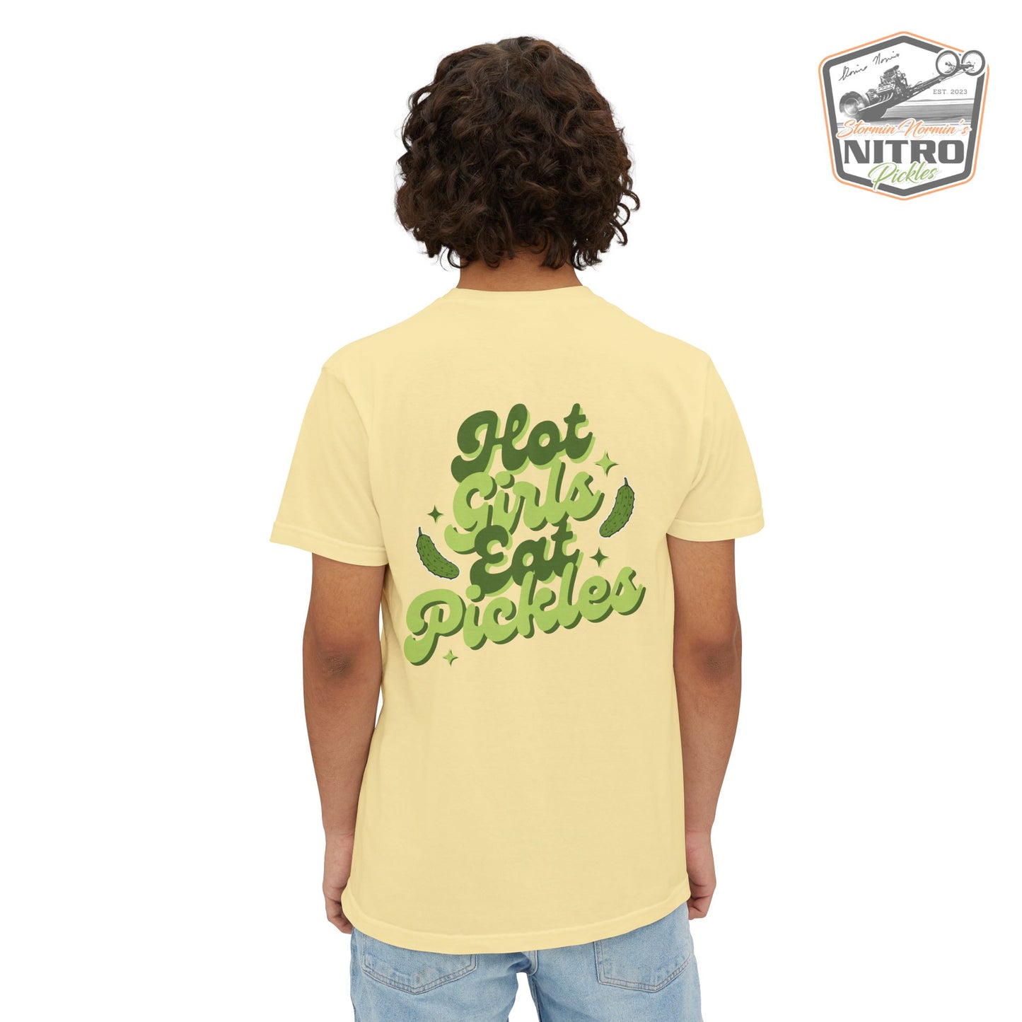 'Hot Girls Eat Pickles' Pocket Tee