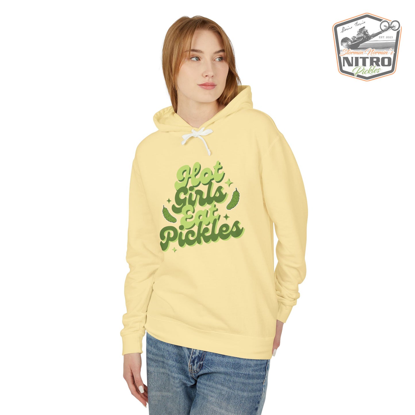 'Hot Girls Eat Pickles' Hoodie - Green