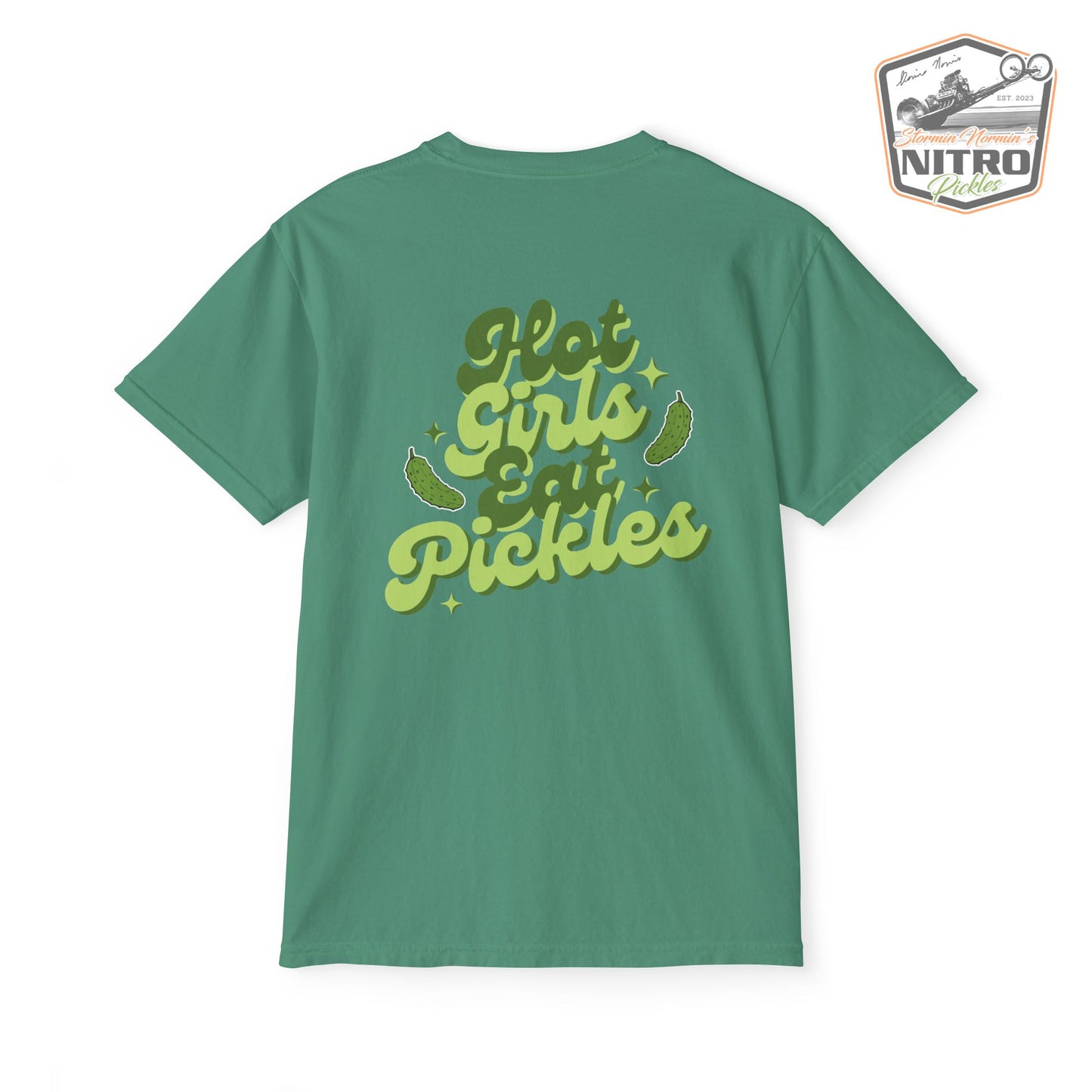 'Hot Girls Eat Pickles' Pocket Tee