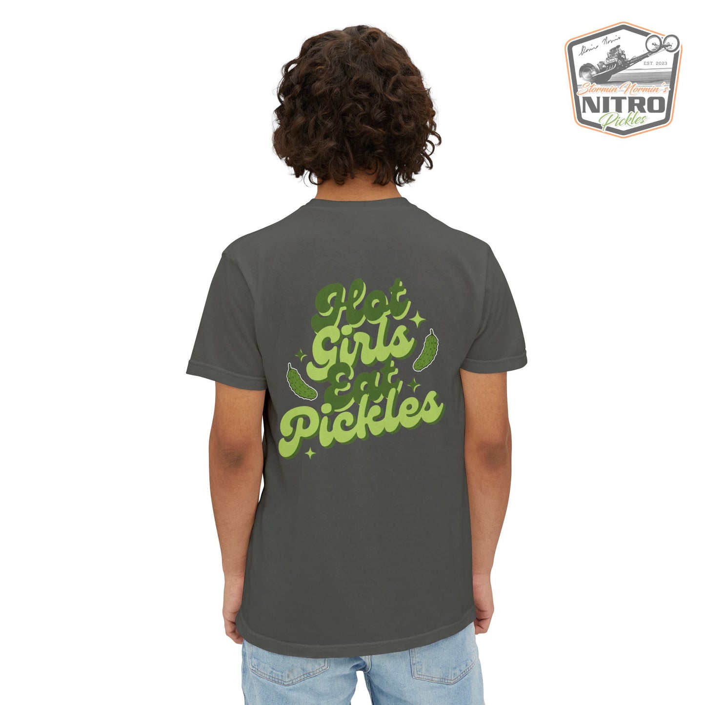 'Hot Girls Eat Pickles' Pocket Tee