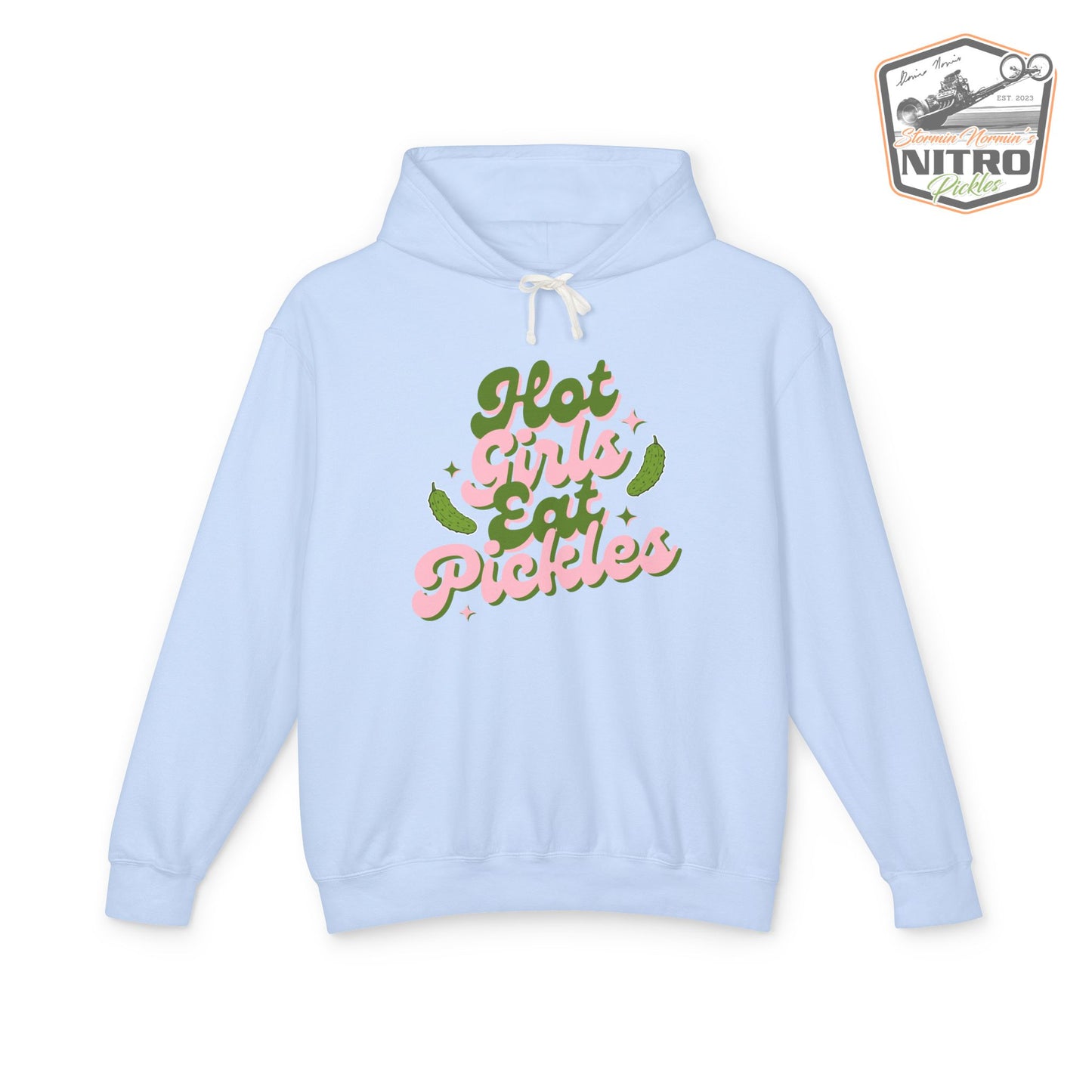 'Hot Girls Eat Pickles' Hoodie - Pink