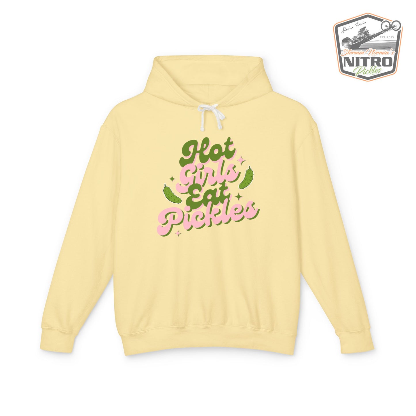 'Hot Girls Eat Pickles' Hoodie - Pink