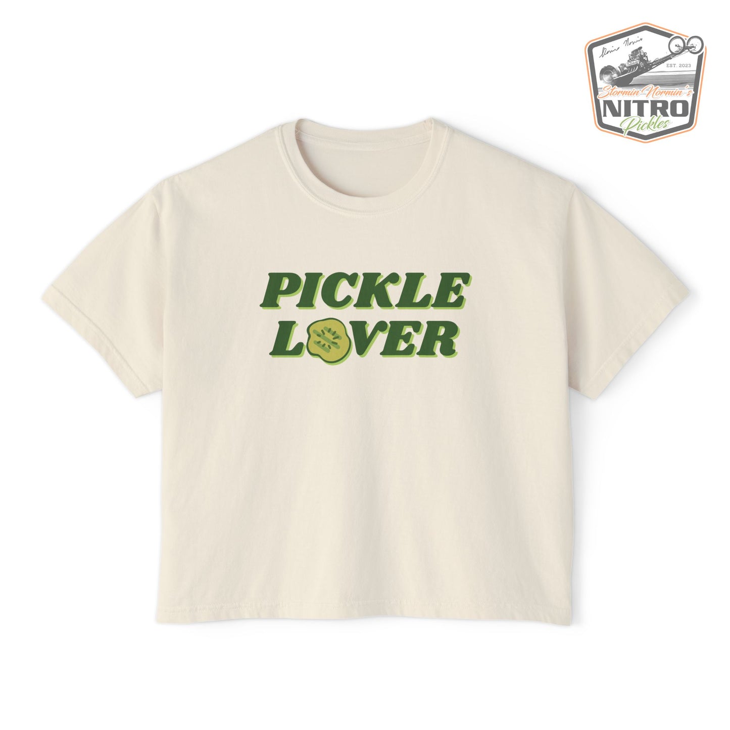 'Pickle Lover' Boxy Crop Tee