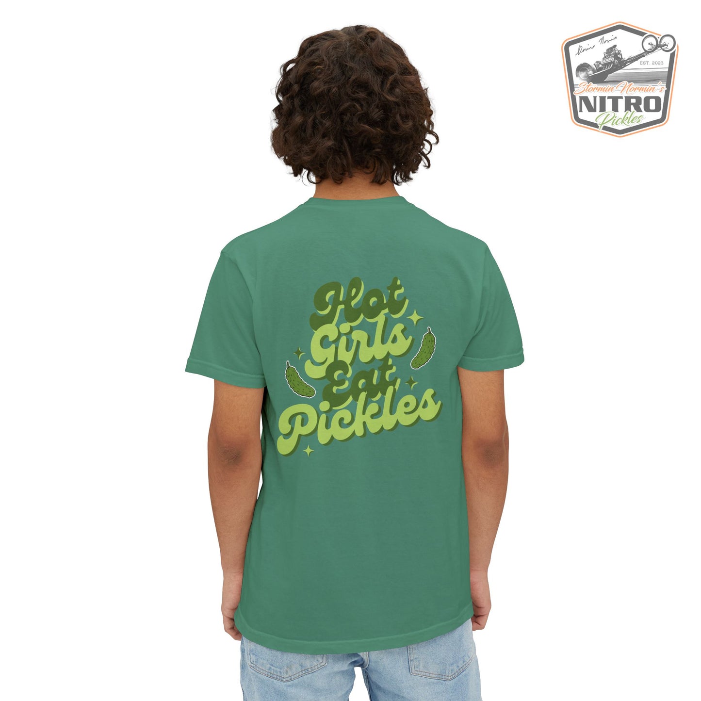 'Hot Girls Eat Pickles' Pocket Tee