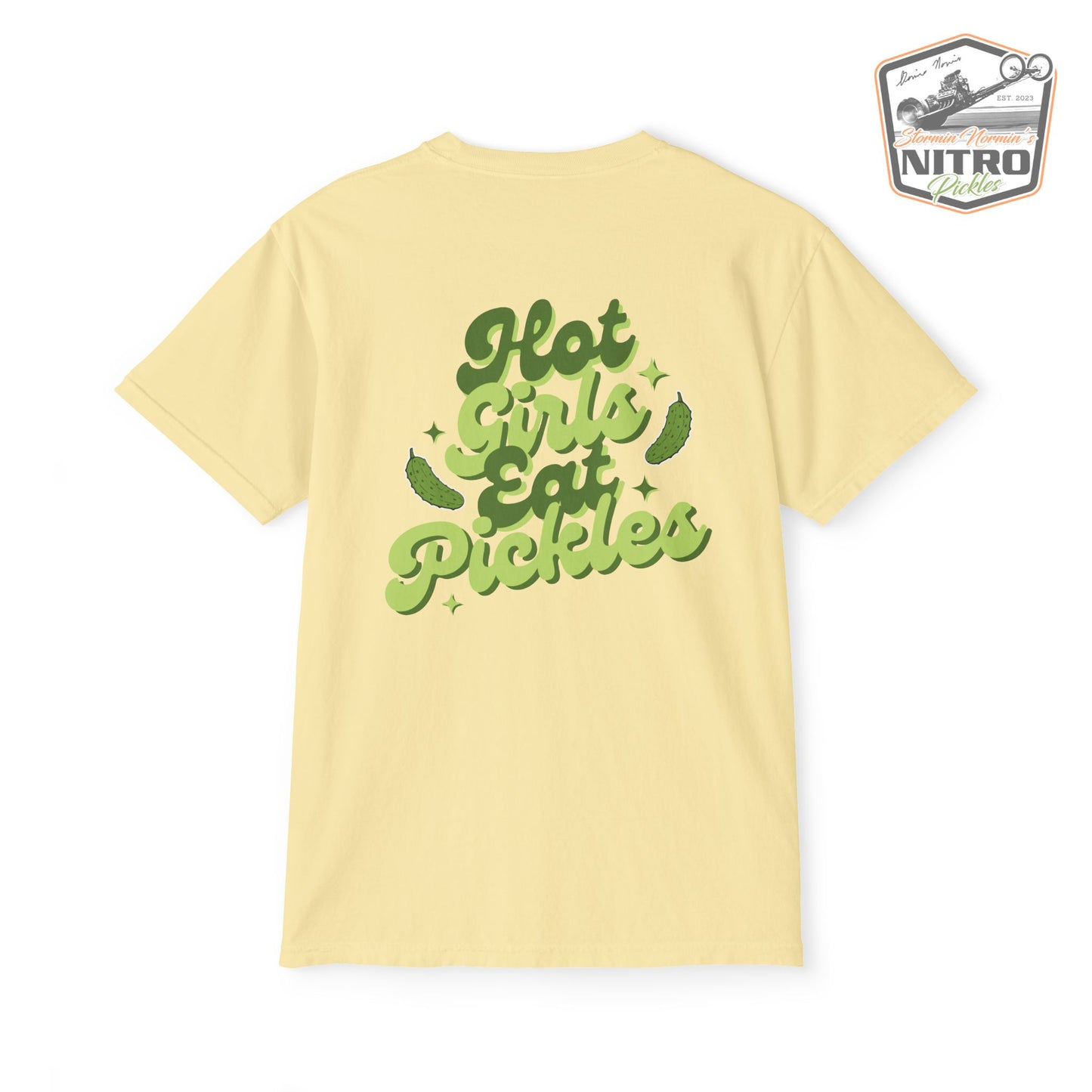 'Hot Girls Eat Pickles' Pocket Tee