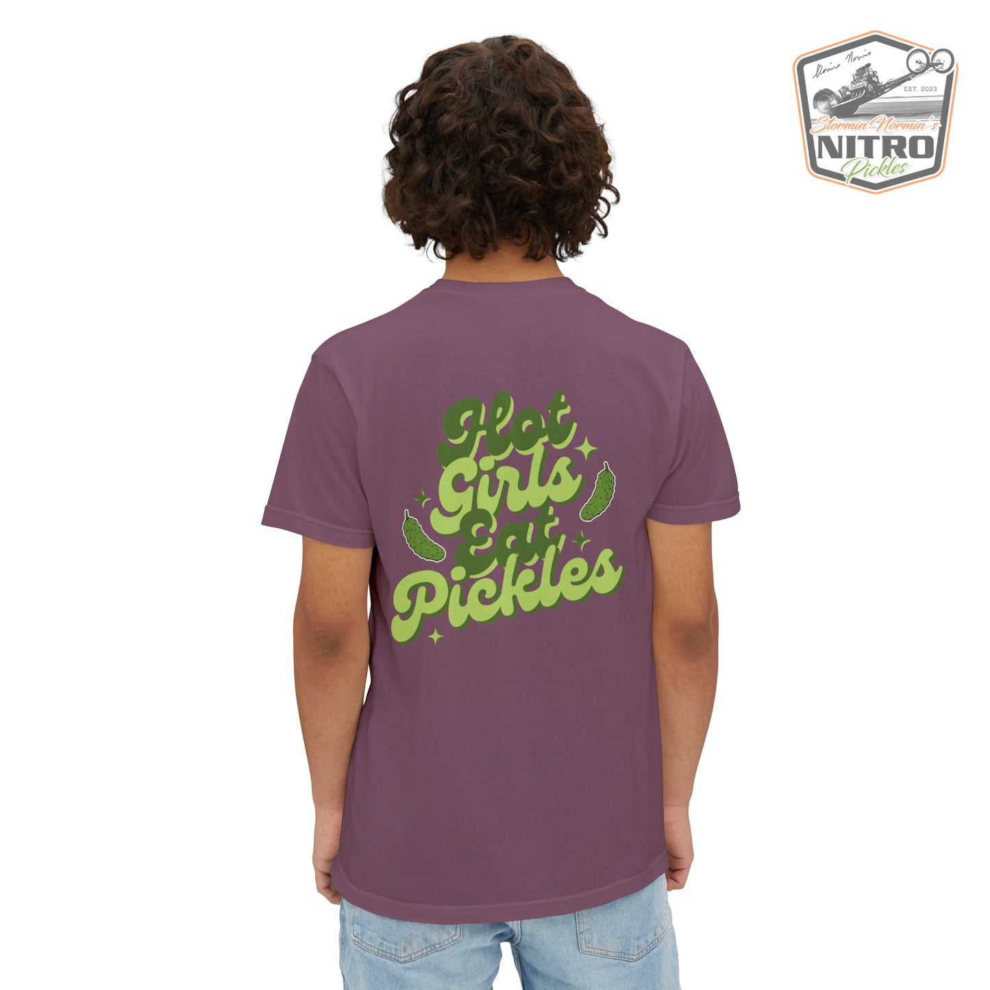 'Hot Girls Eat Pickles' Pocket Tee