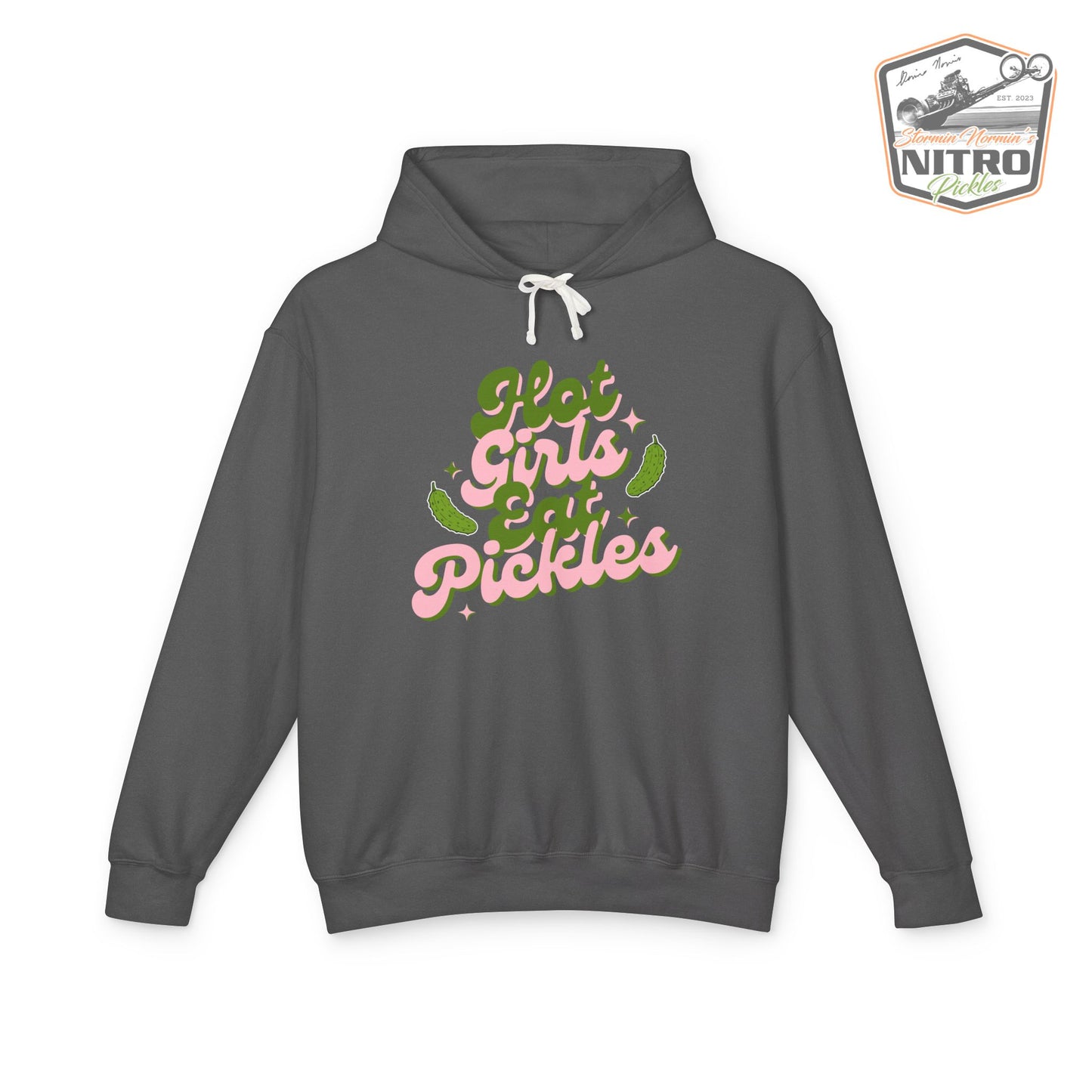 'Hot Girls Eat Pickles' Hoodie - Pink