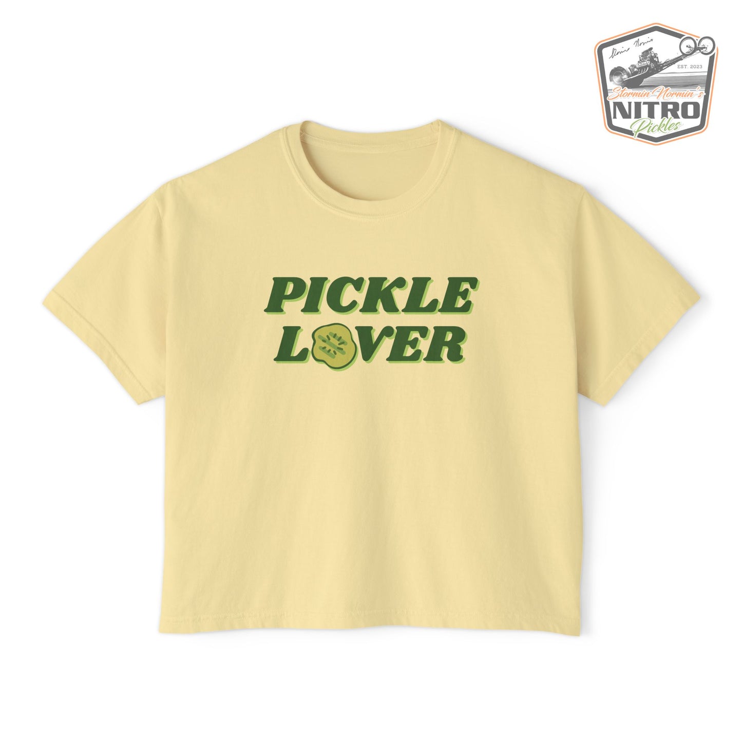 'Pickle Lover' Boxy Crop Tee