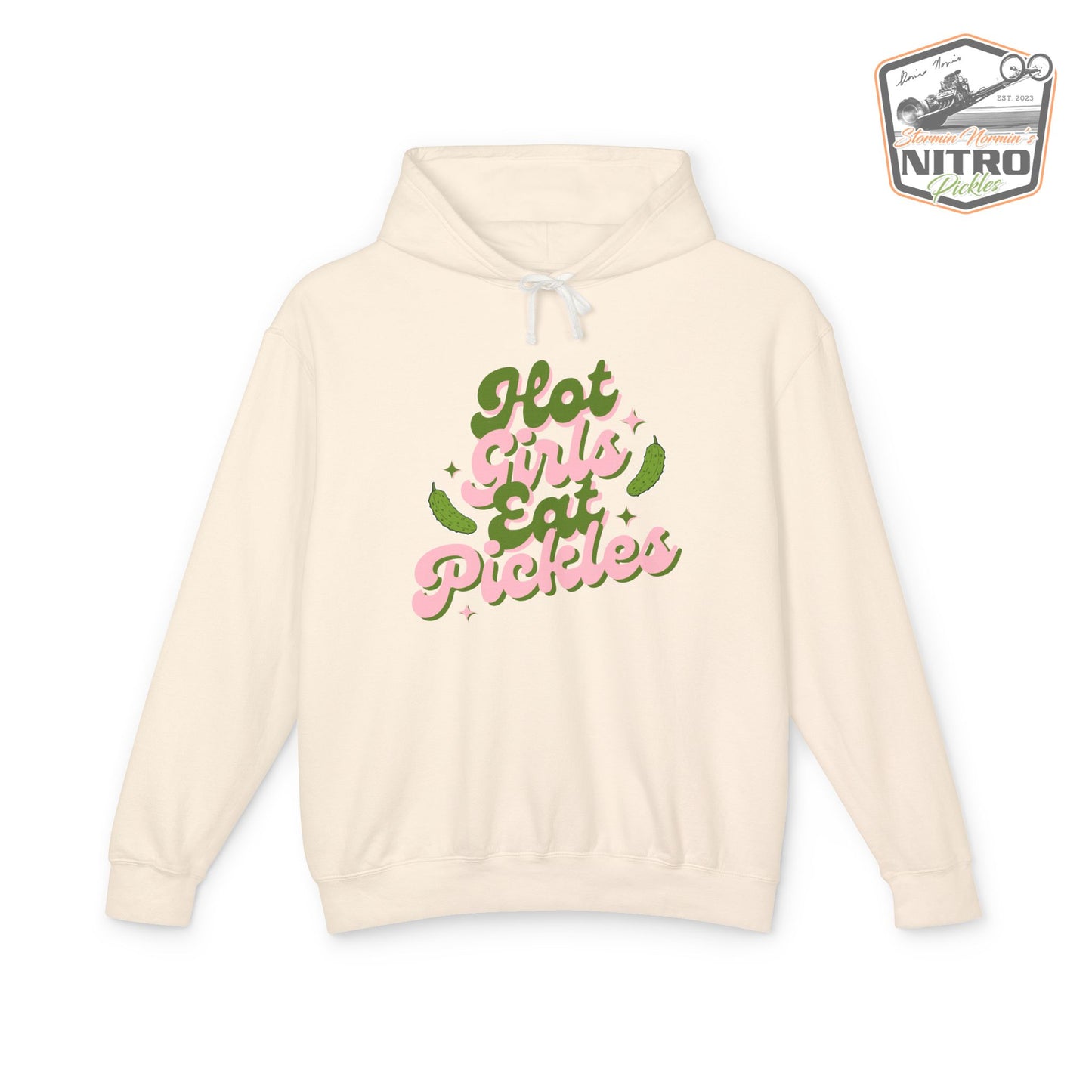 'Hot Girls Eat Pickles' Hoodie - Pink