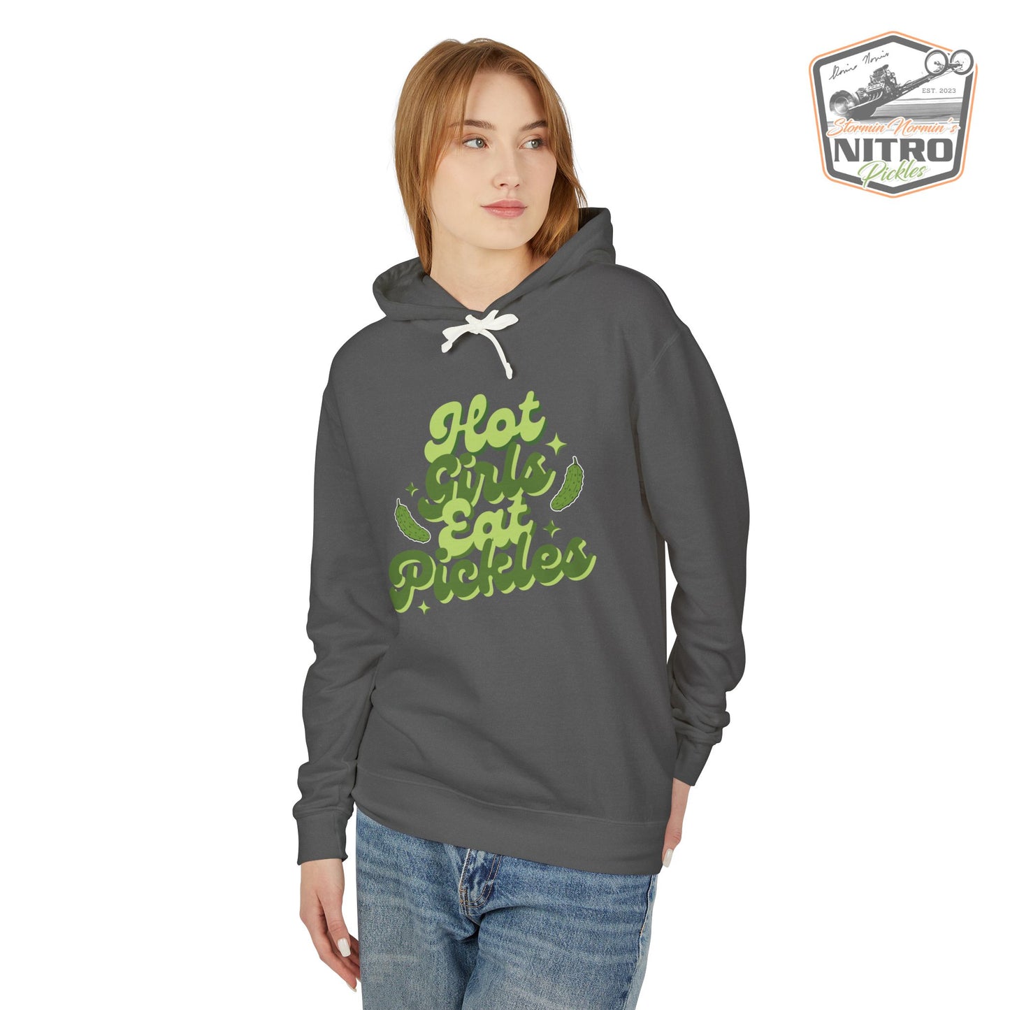 'Hot Girls Eat Pickles' Hoodie - Green